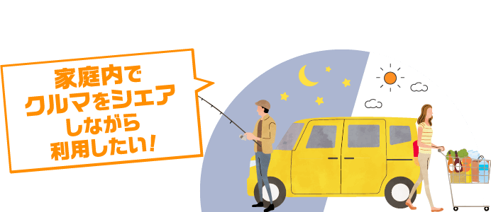 家庭内でクルマをシェアしながら利用したい!